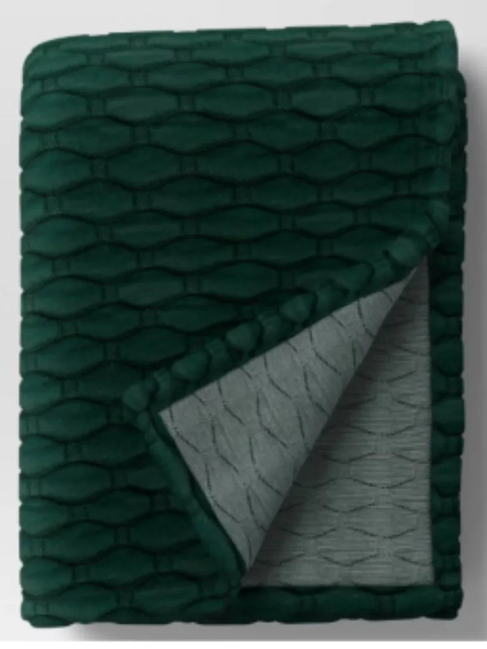 Room Essentials Triple Knit Throw Blanket | Heather Green | NWT
